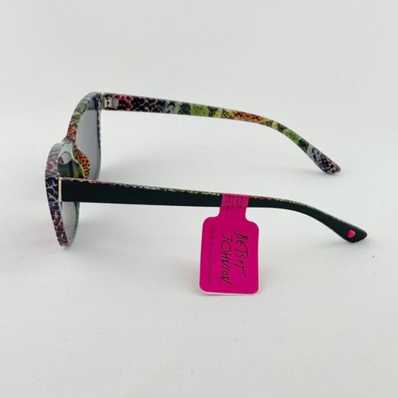 Betsey Johnson Black Rainbow Snake Sunglasses